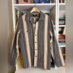Banana Republic Cotton Stripe Shacket.  Size L